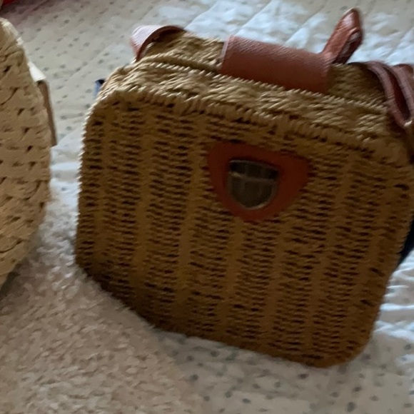 Brighton Straw Sassy Flower Pot bag with a straw bag both bags are sold together - Picture 13 of 13